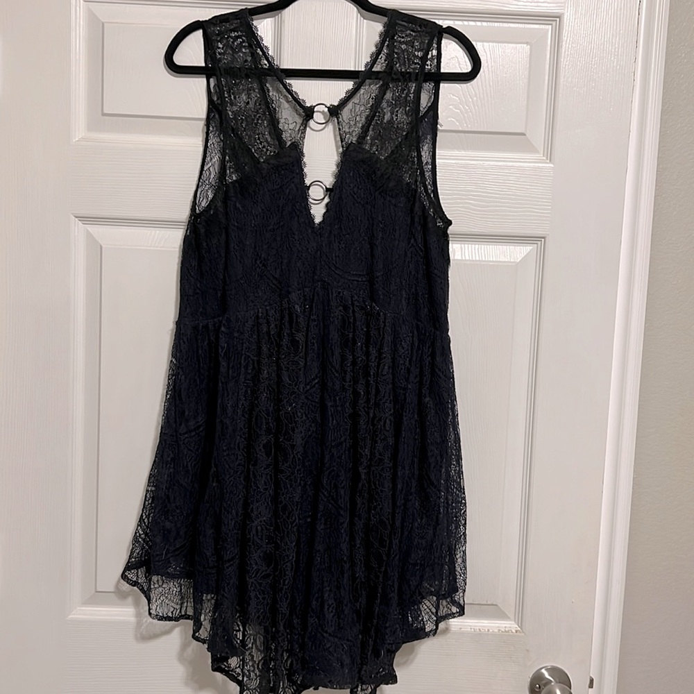 Woman’s Large Free People Black Lace mini dress